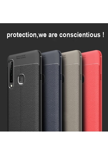 Galaxy A9 2018 Kilif Deri Desenli Kamera Korumali Silikon 493896154