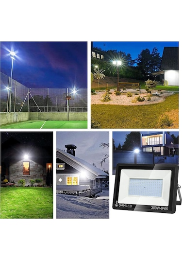 Şanled 300w 24.000 Lümen 6500k Beyaz Işık Smd Led Projektör 4'lü