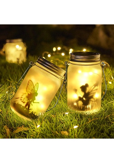 Güneş Enerjili Mason Kavanoz Işığı Su Geçirmez Led Dekoratif Fener İç Ve Dış Mekan Kullanımı