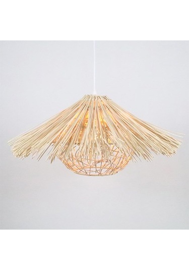 Panalı Dekoratif Sarkıt Avize 30x18 Cm Kahve - Bej