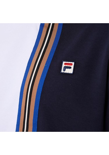 Lacivert Fila Erkek Bisiklet Yaka Sweatshirt Asymmetrical Tm411155 Lacivert