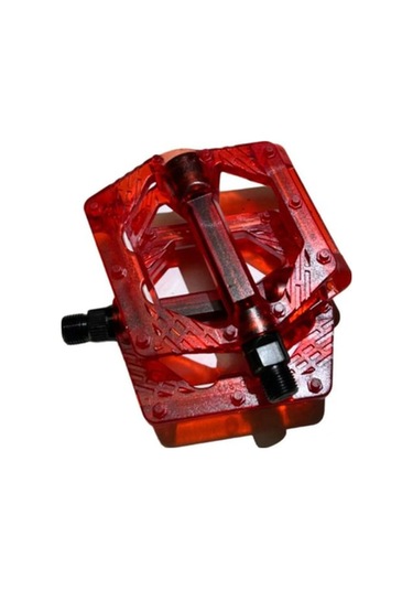 Bike Sky Şeffaf Renkli Platform Geniş Pedal Platform Bisiklet Pedalı Reflektörlü
