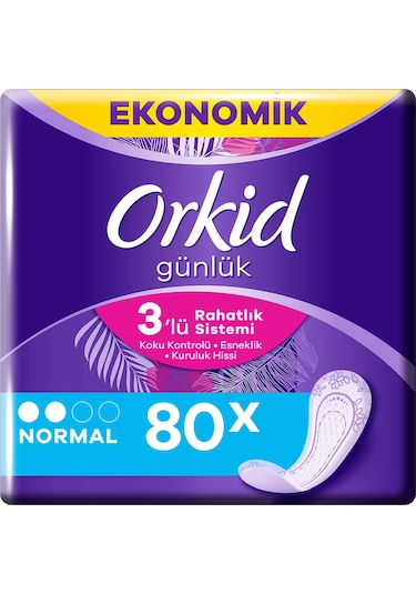 Orkid Ekonomik Normal Günlük Ped 80'li