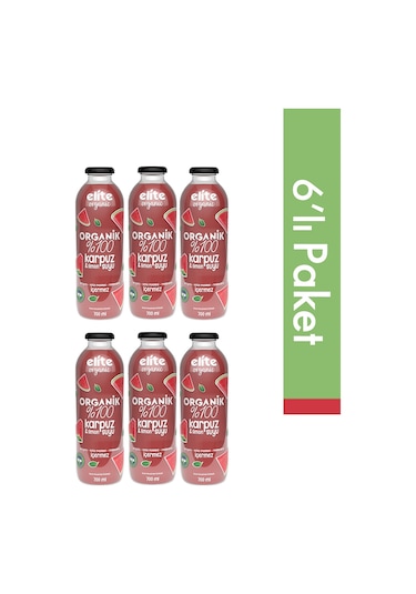 6'lı Organik %100 Karpuz & Limon Suyu 700 Ml