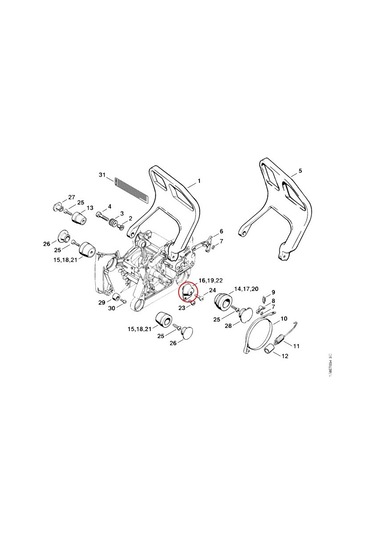 Stihl  1122-790-9921  Amortisör  Demirli  -  Stihl  Ms660