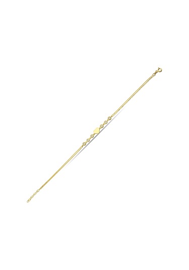 Kalp Altın Bileklik N11.11150 Sarı Altın