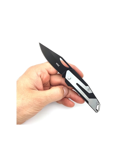 Valkyrie W65 Katlanabilir Outdoor Kamp Cep Çakısı Gri