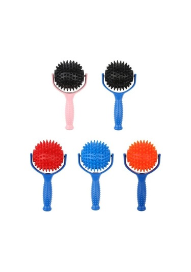 Maoyaya Suntek El Akupunktur Vücut Masaj Topu - Dikenli Nokta Masaj Aleti Pembe - Siyah