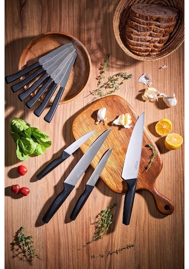 Emsan Kobe Bıçak Seti 10'lu Siyah