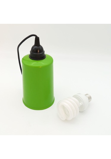 Eko Kırmızı Ampul Bahçe Feneri Dış Mekan Aydınlatma Yeşil