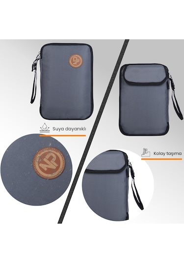 Npo Array Kablo Makyaj ve Aksesuar Organizer Çantası Gri