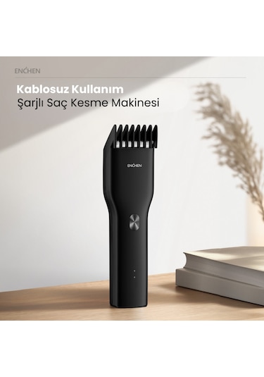 Enchen Boost Siyah Taşınabilir Şarjlı Saç Kesim Makinesi
