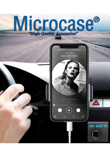 Microcase Ses Kontrol Özellikli Apple iPhone Uyumlu Lightning To Aux Çevirici Mh021