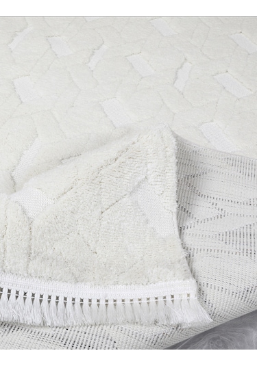 My Evilla Modern Dekoratif Lara Krem Dokuma Halı 9401a