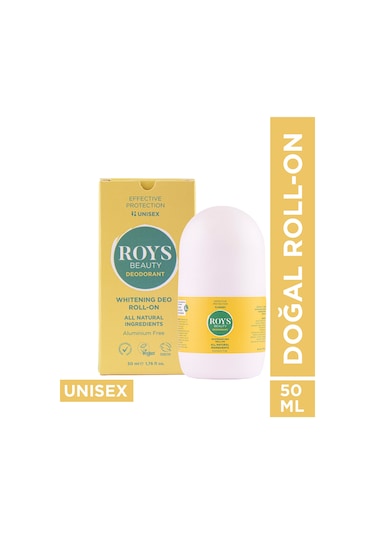 Roys Beauty Beyazlatıcı Etki Unisex Doğal Roll-On Deodorant 50 ML