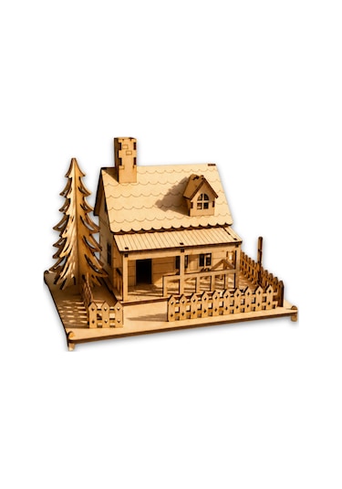 Ahşap Minyatür Ev Maketi Kendin Yap Dıy Dekoratif Kit - 3d Puzzle