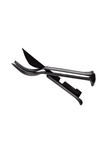 Evolite Combo 3 İn 1 Çatal Kaşık Set Siyah