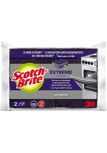 Scotch Brite Extreme Tırnak Koruyucu Bulaşık Süngeri Mor 2 Adet