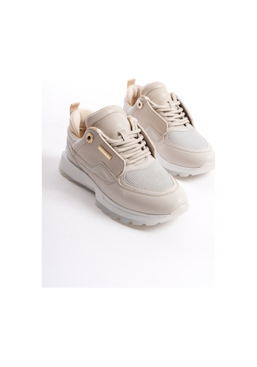 D0852 Günlük Ortopedik Kadın Garantili Sneaker Spor Ayakkabı VIZON