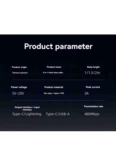 Geeksen Metal 4'ü 1 Arada Hızlı Şarj Kablosu 65w Mekanik Kablo Pd Hızlı Şarj 2'den