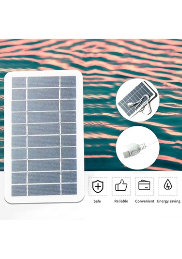 Dofolink Monokristal Silikon Güneş Paneli 5v 2w/5w Usb Çıkışlı, Taşınabilir, Ip65 Su Geçirmez, Dış Mekan Cep Telefonu Şarjı