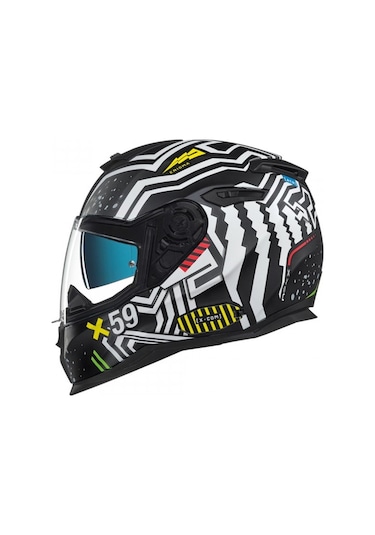 Nexx SX.100 Enigma Kask Beyaz Mat Siyah