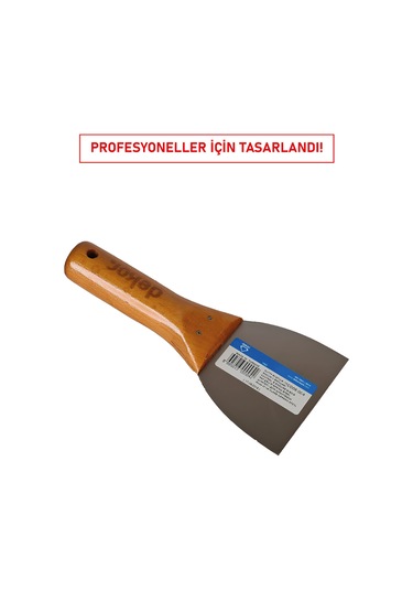 Dekor 006 Macun Ispatulası 12 Cm Ahşap Saplı Paslanmaz Çelik Esnek Usta Spatulası