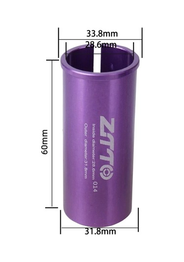 Ztto Bisiklet Koltuğu Direği Adaptörü Alüminyum Bisiklet Selesi Sonrası Boru Azaltıcı Kol Dönüştürücü - 28,6 Mm'den 31,8 Mm'ye