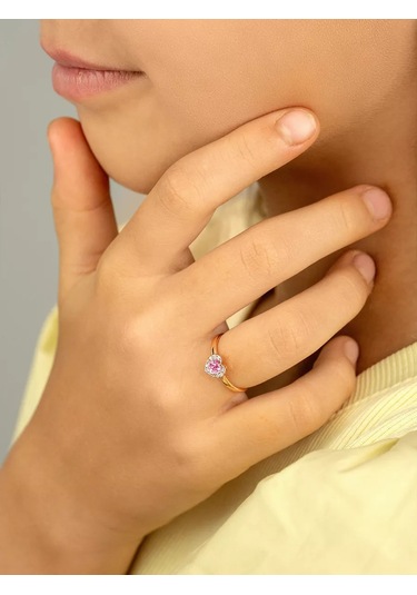 Veronika 925 Ayar Gümüş Nişan Yüzüğü 14975048 Altın