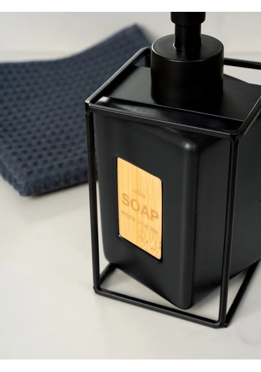 Denezo Seramik Sıvı Sabun Dispanseri, Banyoda Kullanım İçin Dağıtıcı 355464691 Siyah