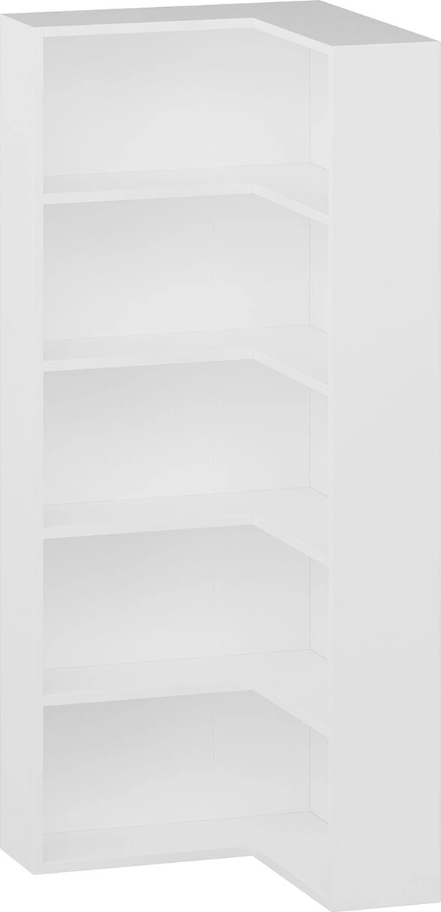 Adel 4 Raflı Köşe Kitaplık - Beyaz Beyaz