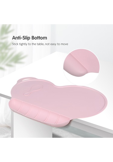 Dianziye Bebekler İçin Gıda Tutan, Yemek Masası Tutucu, Yemek Matı, Anti Kayma Silikon Mat, Pembe Çok Renkli