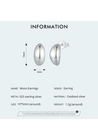 Gümüş Wostu 925 Ayar Gümüş Basit Ay Saplama Küpe Kadınlar Için Ins Tarzı Aerodinamik Kulak Sutds Pendientes Düğün Takısı 925 Ayar