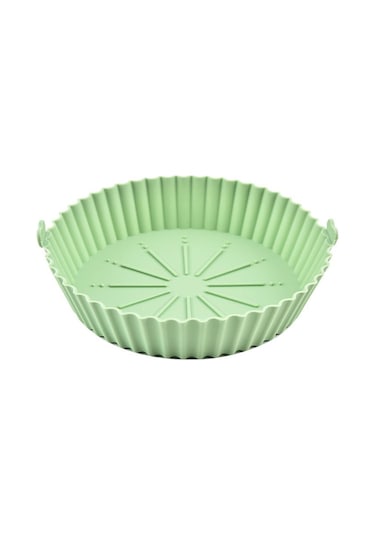 Yeşil Hava Fritözleri Fırın Pişirme Tepsisi Kızarmış Tavuk Sepeti Mat Airfryer Silikon Bakeware Yeşil
