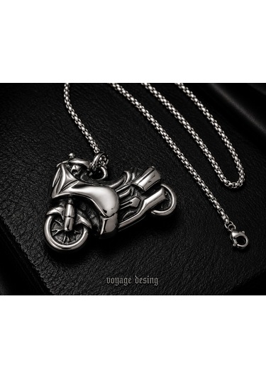 Paslanmaz Çelik Motorcycle Kolye Chopper Motorcu Motosiklet Kolye