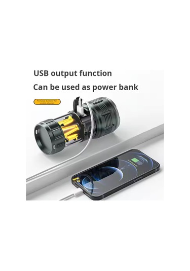 Şarj Edilebilir El Feneri - Wison - 1000 Lümen - 10 Watt Çok Renkli
