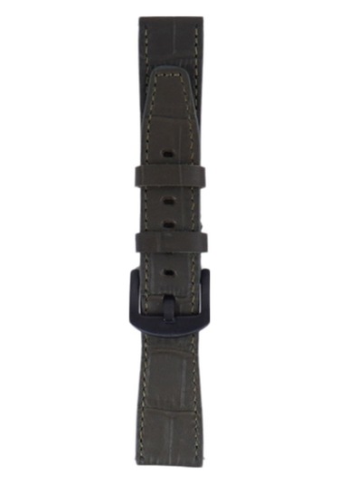 Fro Lw38-43 20 Mm Hakiki Deri Kroko Haki Kordon Silver Toka