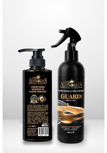 Altınoran İç Ve Dış Komple Bakım Seti Torpido Parlatıcı 200ml + Guard Auto Hızlı Cila 250ml