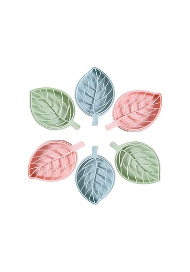 6 Adet Plastik Yaprak Şekli Sabun Kutusu Bulaşık Sabunu Depolama Plakası Tepsi Tutucu Kılıf Konteyner Banyo Mutfak Veya Lavabo İçin