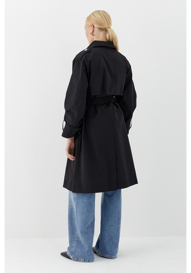 Kemerli Cepli Trenç Siyah Siyah