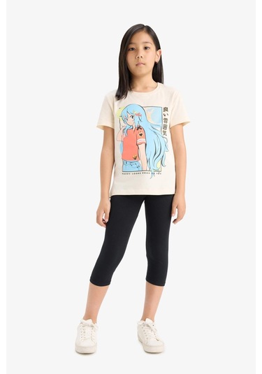 Defacto Kız Çocuk Midi Tayt B5656a825smbk27 SiYAH