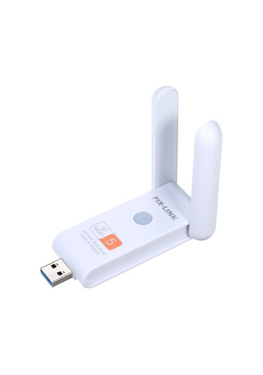 Didadodo Çift Bantlı Kablosuz Usb Wifi Adaptörü - 300mbps 2.4ghz & 866mbps 5ghz, 2 Antenli, Yüksek Güvenlik, Tak & Kullan, Hızlı Kurulum