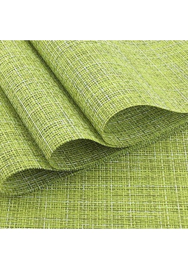 6 Adet Akşam Yemeği Placemat Pvc Yemek Masası Mat Disk Pedleri Yeşil Dekorasyon Tablemat Sofra Pvc Placemat Mutfak Yemek Kasesi Mat Yeşil