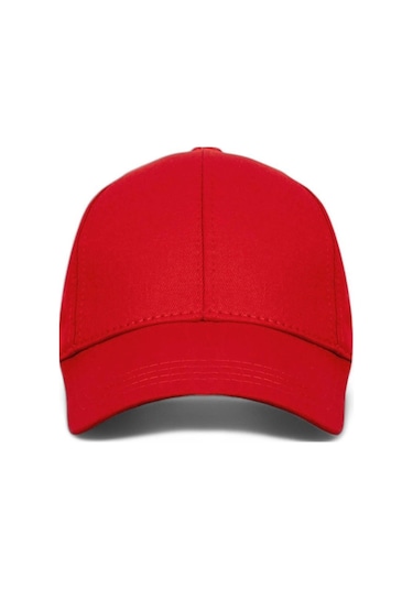 Eke Tekstil Unisex Kırmızı Renk Beyzbol Şapka - Unisex Kırmızı