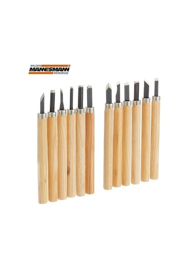Mannesmann 690-12 Ahşap Oyma Bıçak Seti 12 Parça