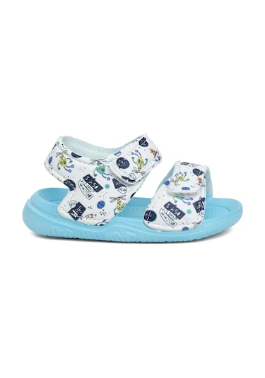 Elit Sy016 Patik Erkek Çocuk Düz Sandalet Mavi Mavi