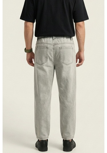 Erkek Rahat Kesim Baggy Jean Pantolon 30073 - Taş