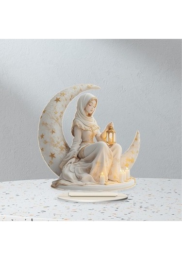 Lijinxu 2d Ay Peri Heykeli Koleksiyonları Yatak Odası Dolabı 18cmx20cm