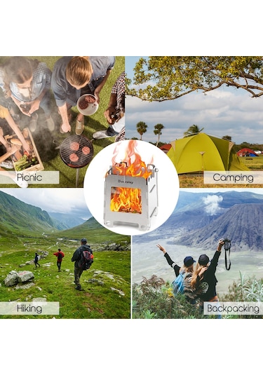 Skycity Küçük Boy Çelik Odunluk Çadır Sobası - Taşınabilir, Katlanabilir Ve Kolay Taşınır, Ws007 Modeli Çok Renkli