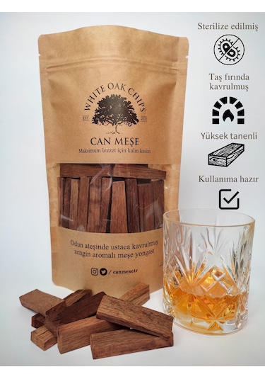 Can Meşe Yongası Meşe Cipsi Maksimum Lezzet İçin Kalın Kesim 100 G